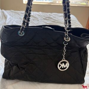 Michael Kors Black Quilted Shoulder Bag
